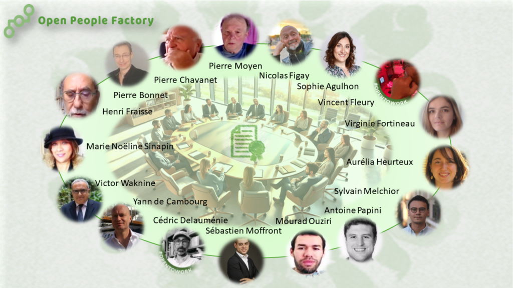 Les 17 membres du manifeste Open People factory, un écosystème non hiérarchique, opérationnel